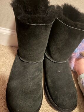 UGG Black Shearling Lined Boot Interior